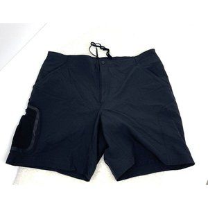 LL‎ Bean Bike Shorts Black Nylon/Spandex Padded ODQL3 Men's XL Crotch Pad